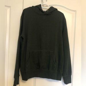 Charcoal grey (almost black)  men's light weight kanga-hoodie, L